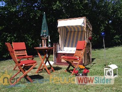 Strandkorb im Garten